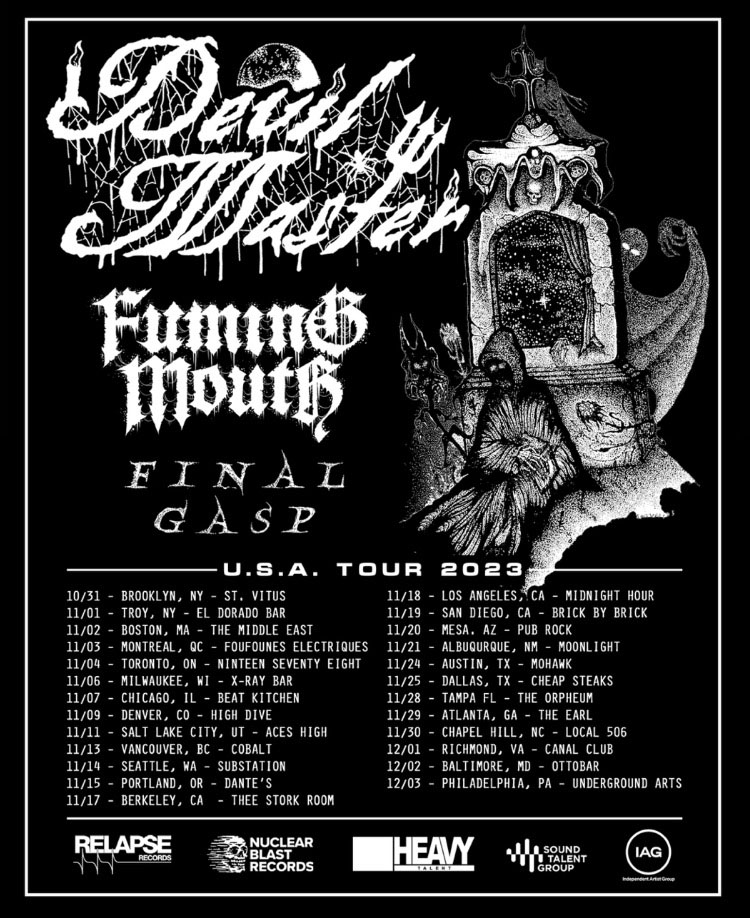 Devil Master, Final Gasp, Fuming Mouth Tour Poster